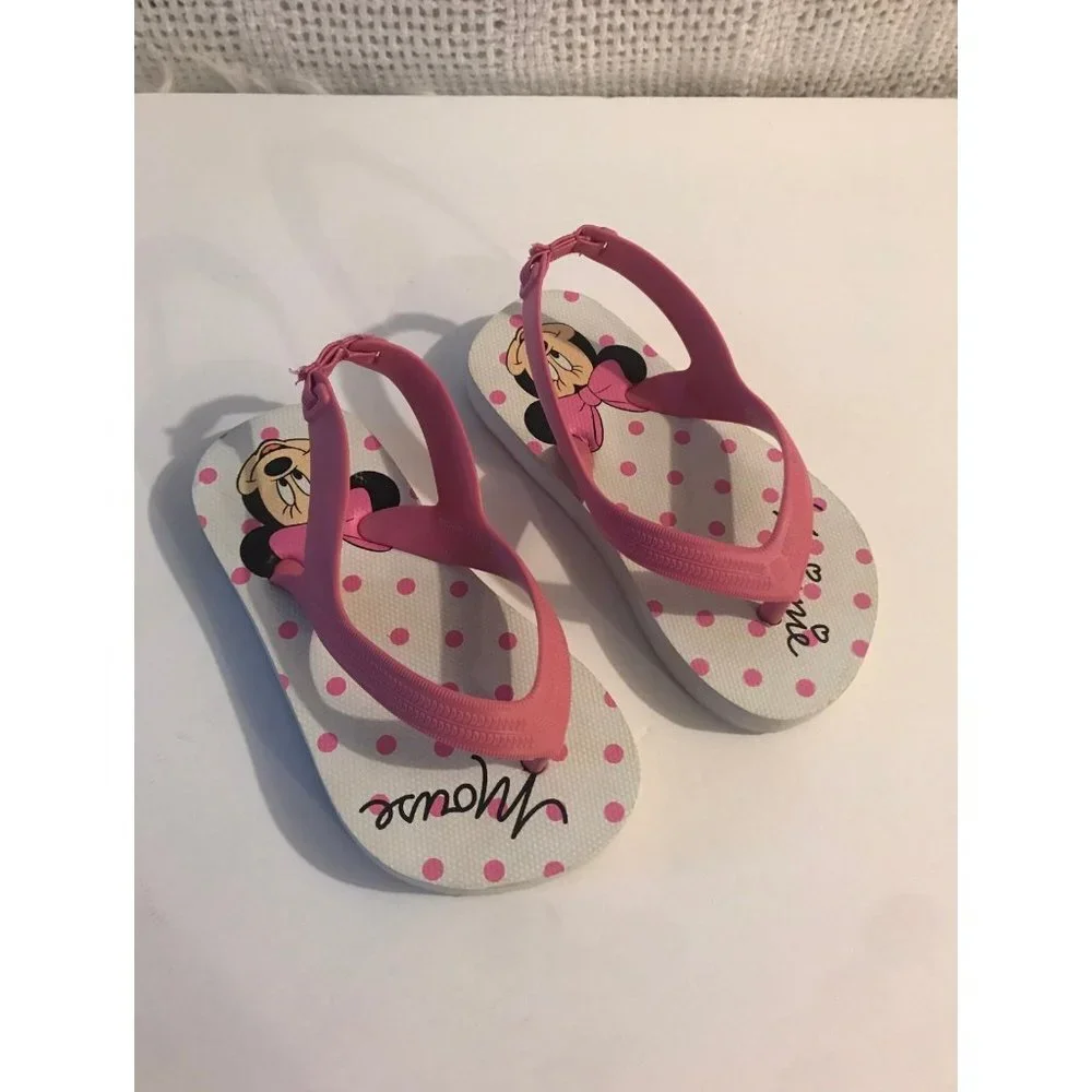 Toddlers minnie mouse and polka‎ dot slip on sandals